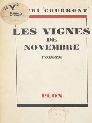 cover image of Les vignes de novembre